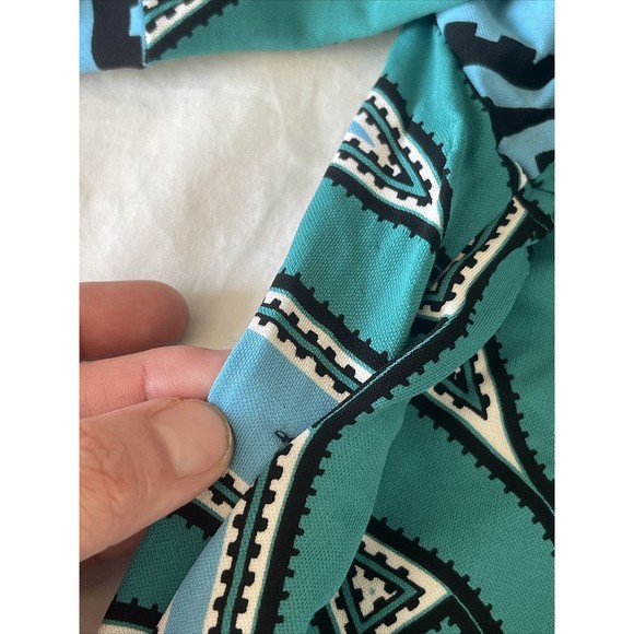 Nicole Miller Womens Dress Size Small Green Shift Mini Long Sleeve Retro Flaw - Picture 7 of 16